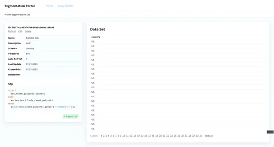 Screenshot of Segmentation Portal